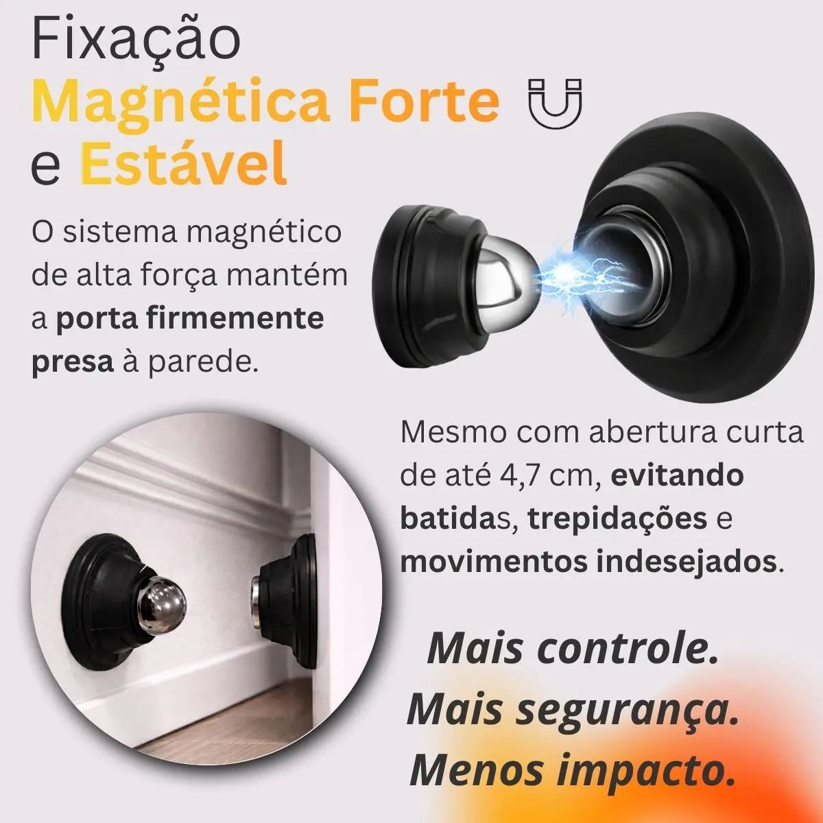 Kit 5 Prendedor Porta Magnético Imã Batedor Fixador Adesivo