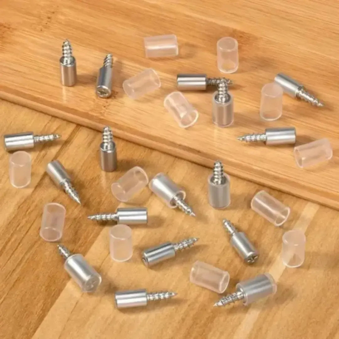 Kit 60un Parafusos Para Móveis Prateleiras Suporte Com Capa