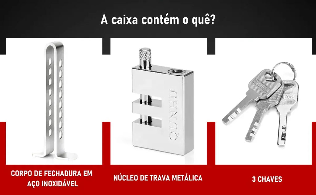 Trava Anti Furto Segurança Freio Embreagem Veículo Aço Pedal