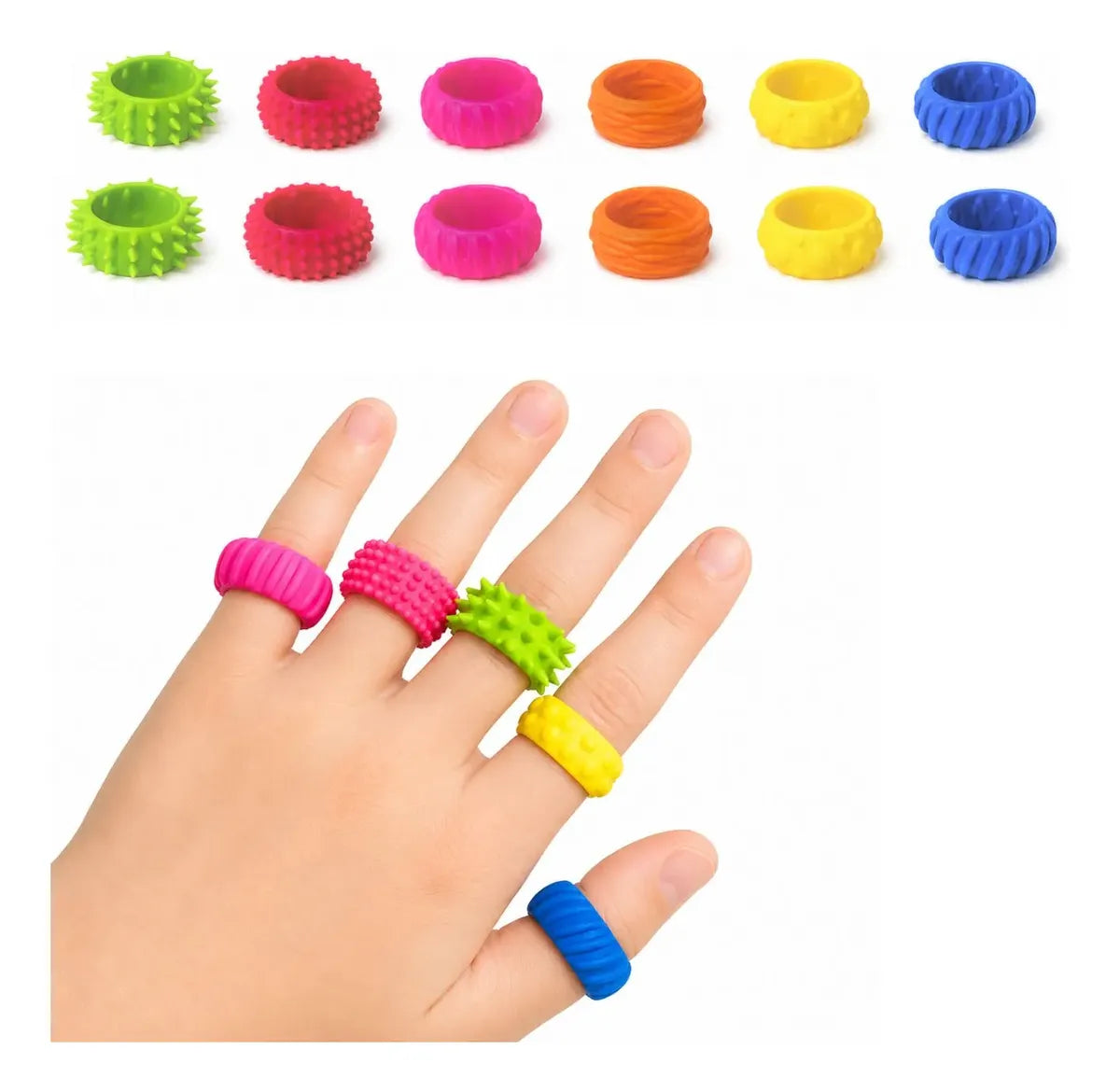 Anéis Sensoriais Fidget Toys Klt Para Crianças Com Autismo