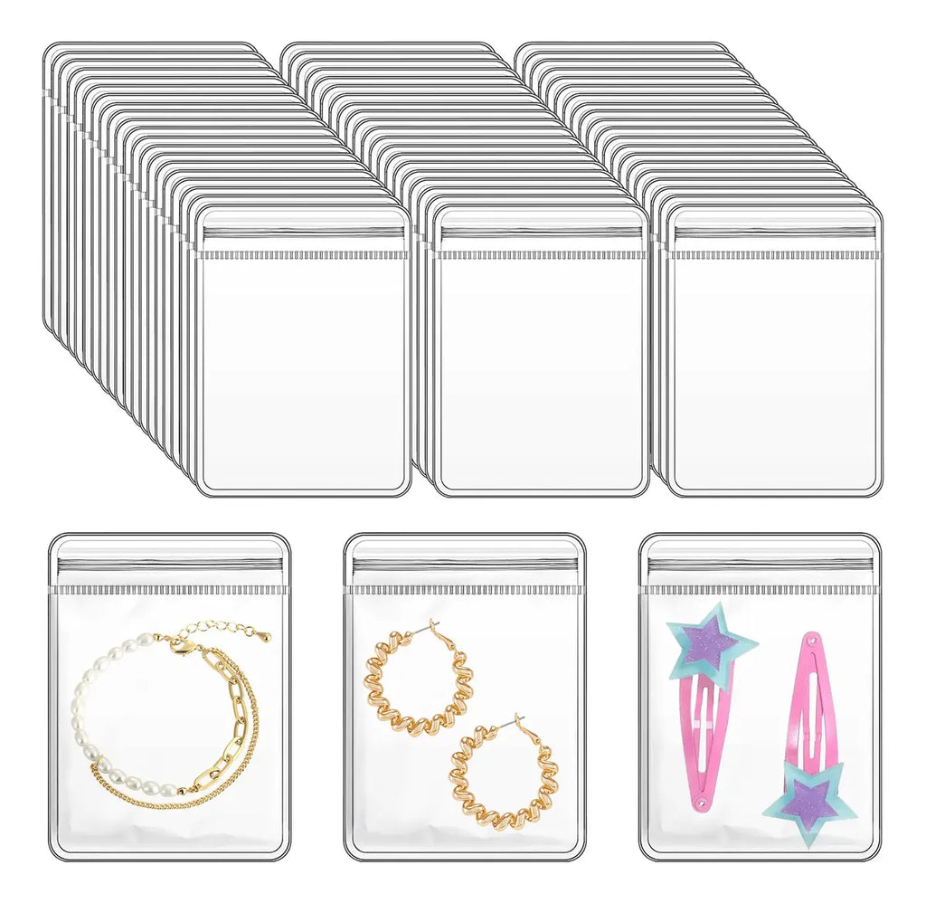 Saco Ziplock Para Jóias Em Pvc Transparente 11x11cm 100unid