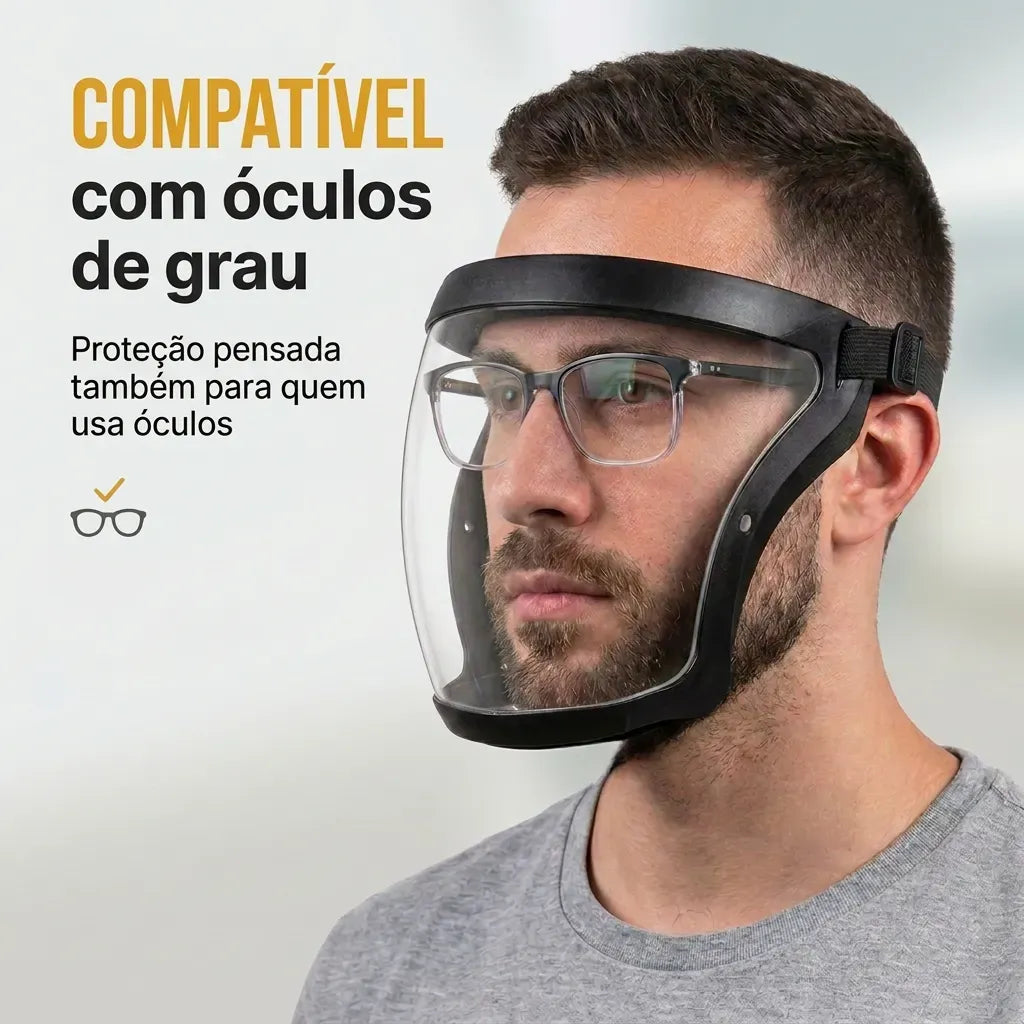 Mascara Para Proteçao Facial Visor Transparente