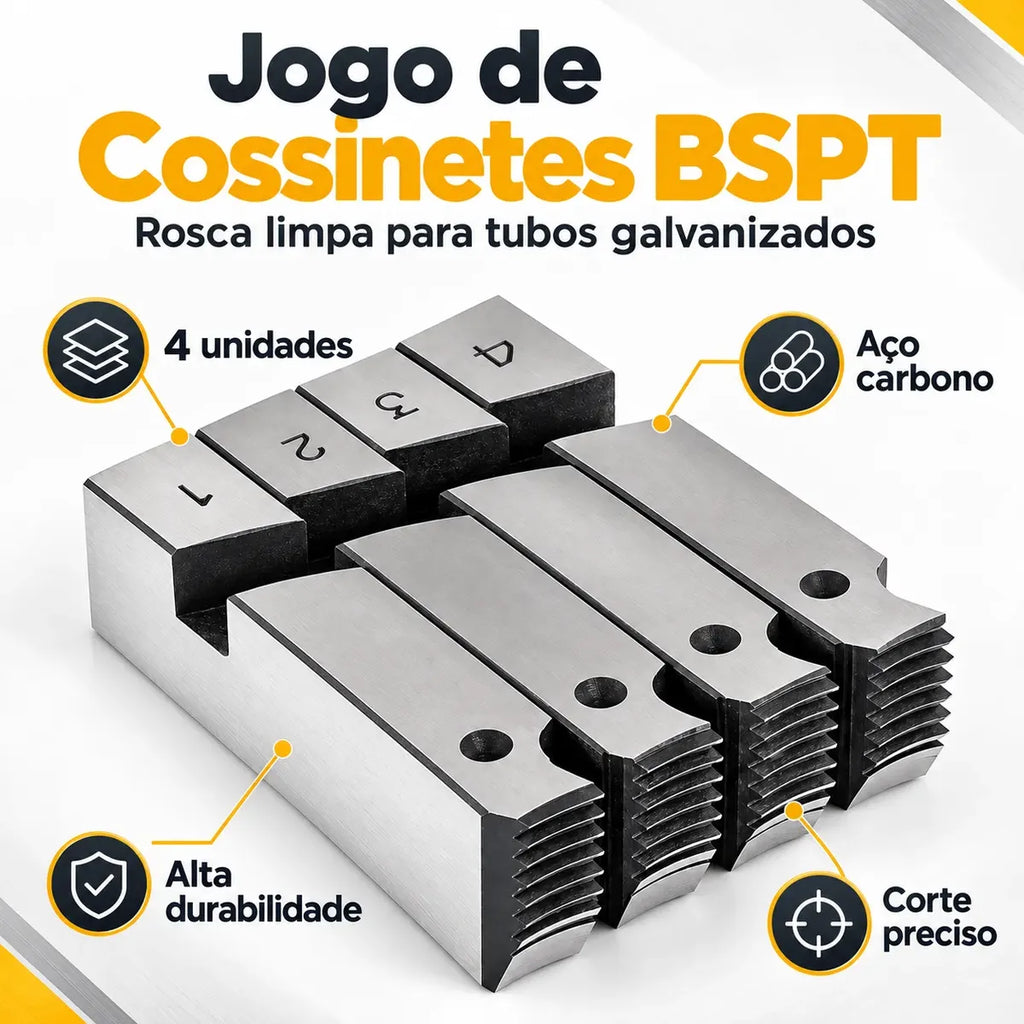 Jogo Cossinetes Rosqueadeira 212 A 4 Com 4 Unidades