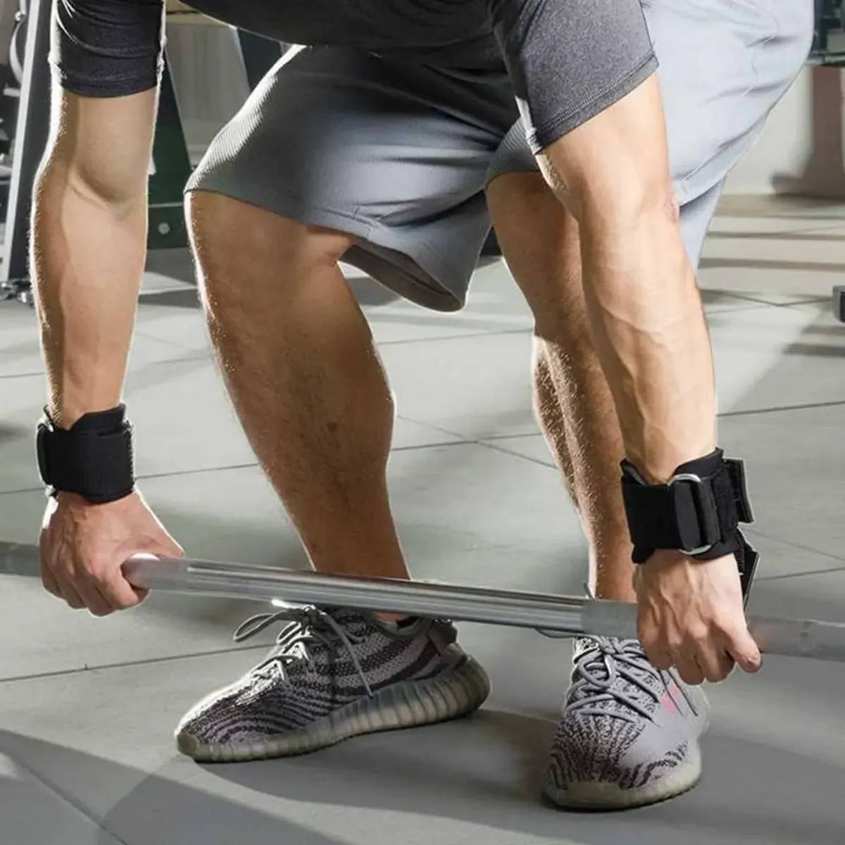 Strap Luva Gancho Treino Musculação Academia Crossfit Preto