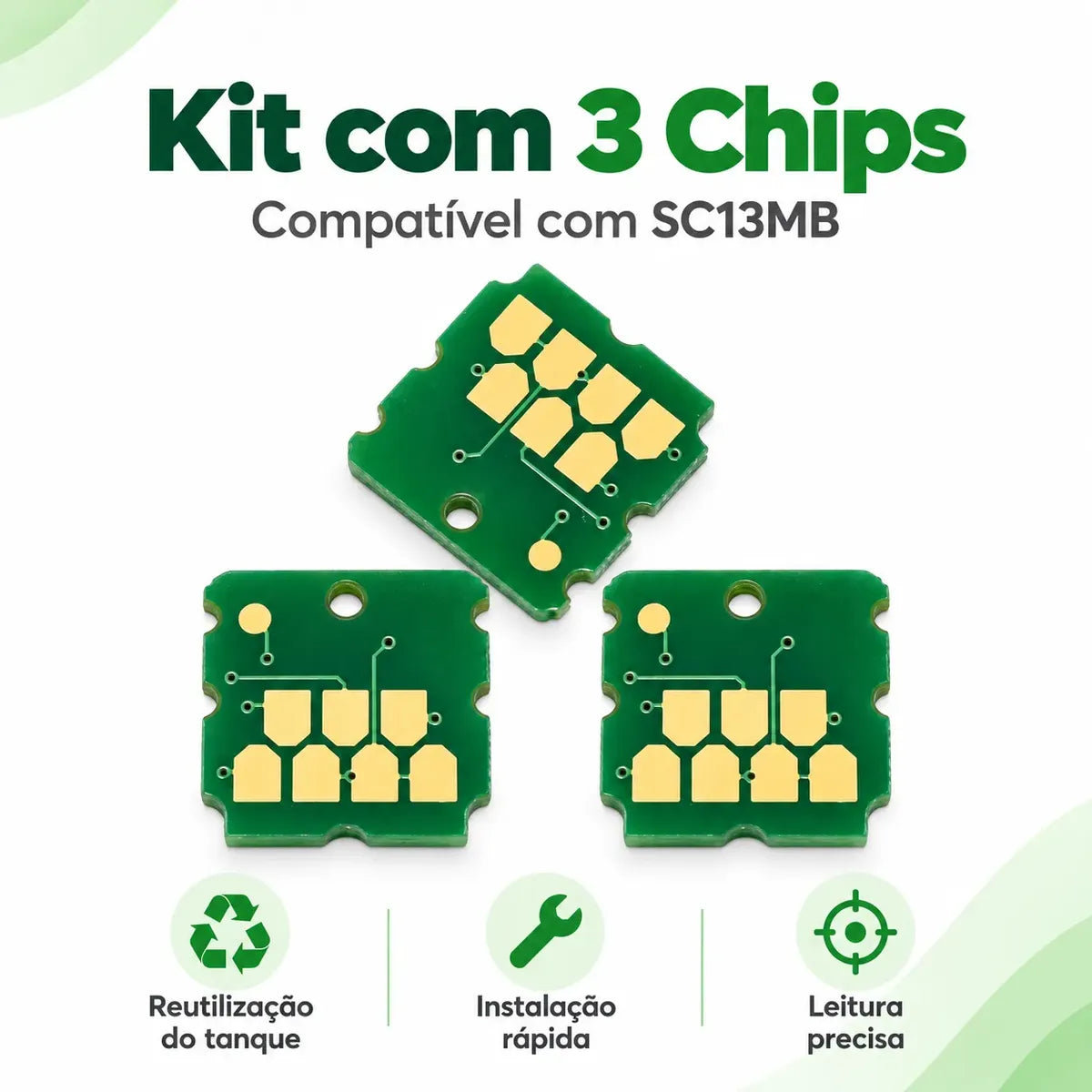 Kit 3 Chip P Caixa Manutenção Sc13mb F570 F571 T3170 T5170