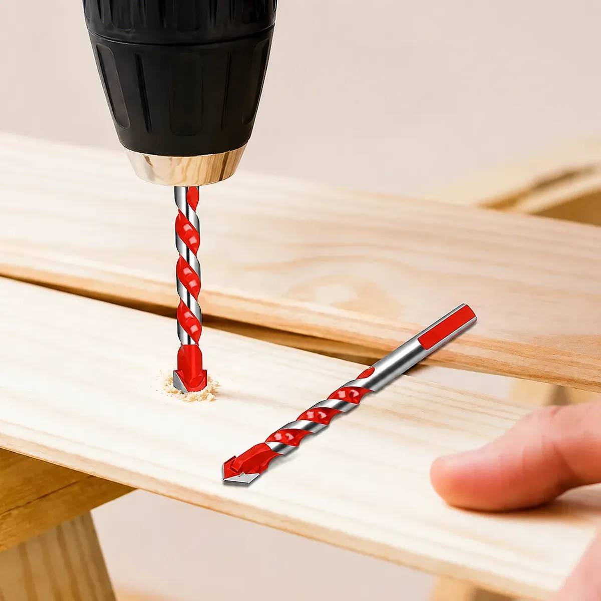 Ki 5 Broca Fura Tudo Multimaterial Diamantada 6mm Á 12mm Aço