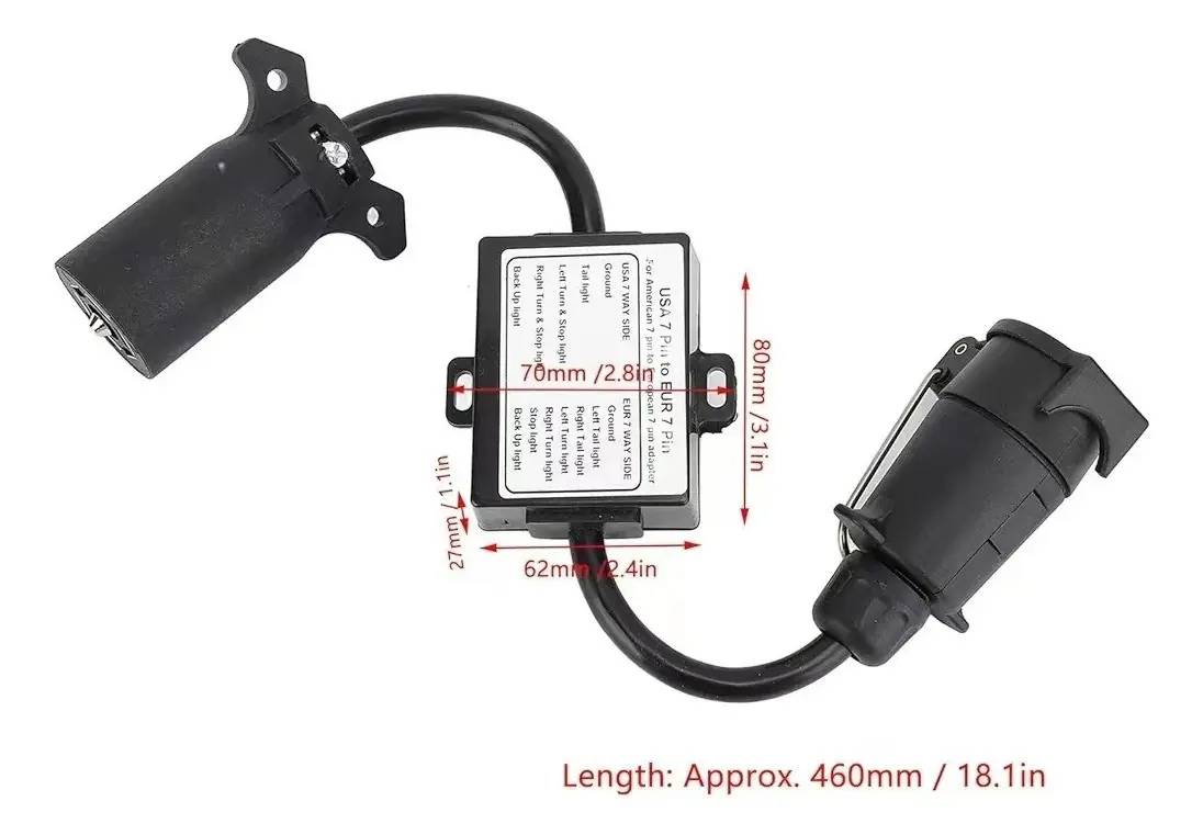 Tomada Adaptador Chicote Reboque Dodge Ram Padrão Usaxbrasil