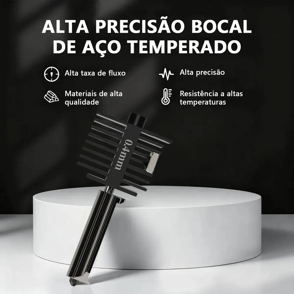 Hotend Com Bico Nozzle Aço Endurecido 0,4mm P/ A1 / A1 Mini