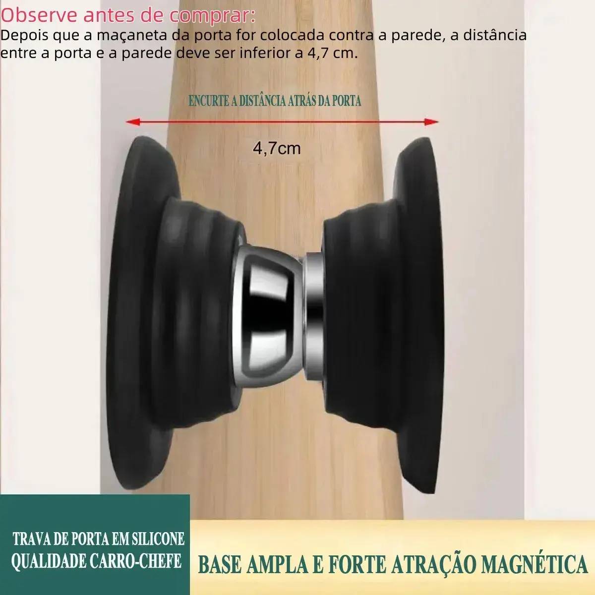 Kit 5 Prendedor Porta Magnético Imã Batedor Fixador Adesivo