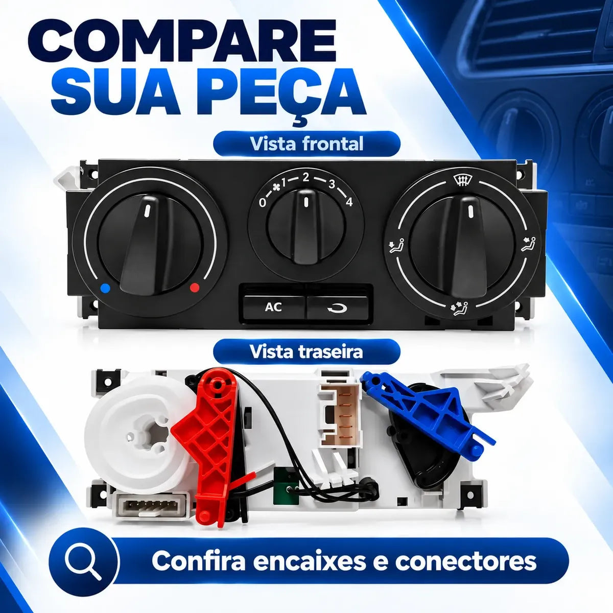 Comando Controle Ar Condicionado Vw Gol Parati Saveiro G3 G4