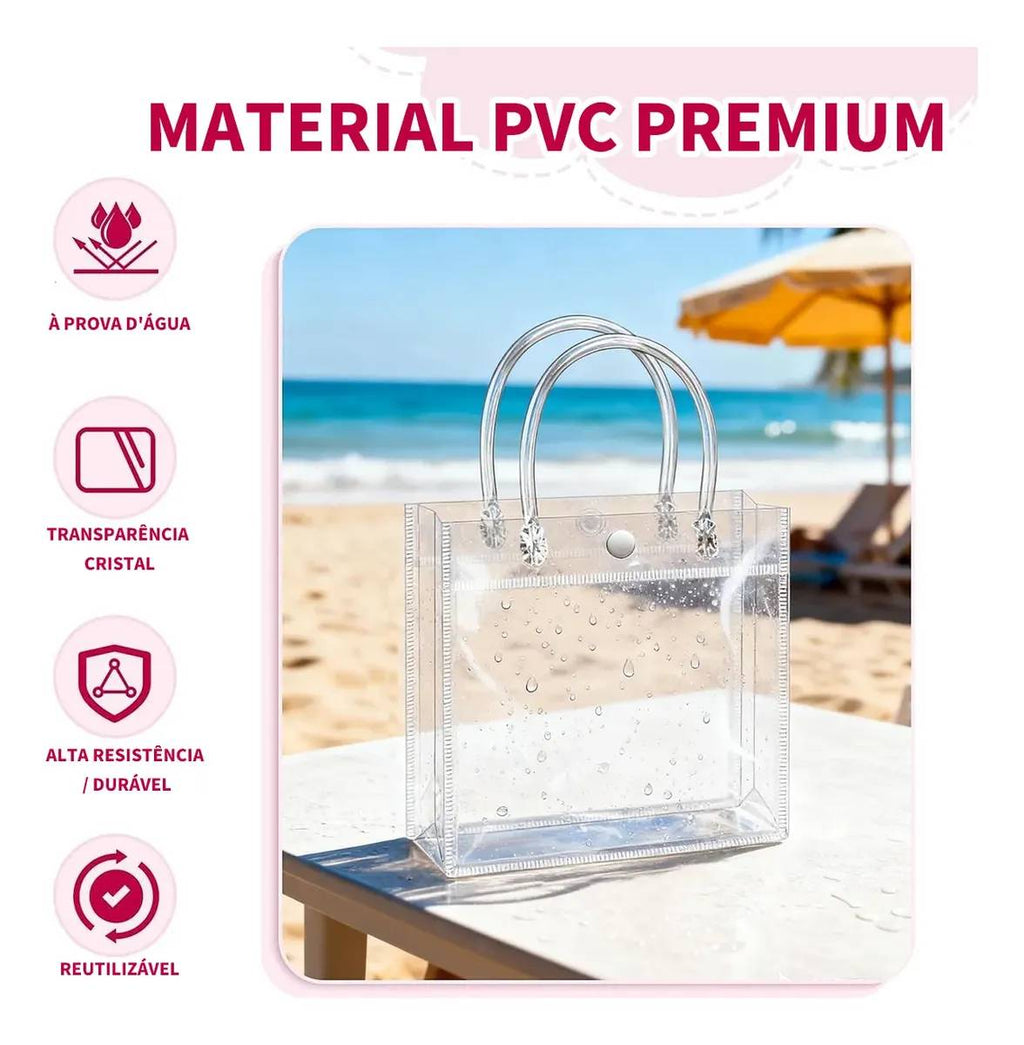 Kit 30 Unidades Reutilize Sacos De Presente Plástico Pvc