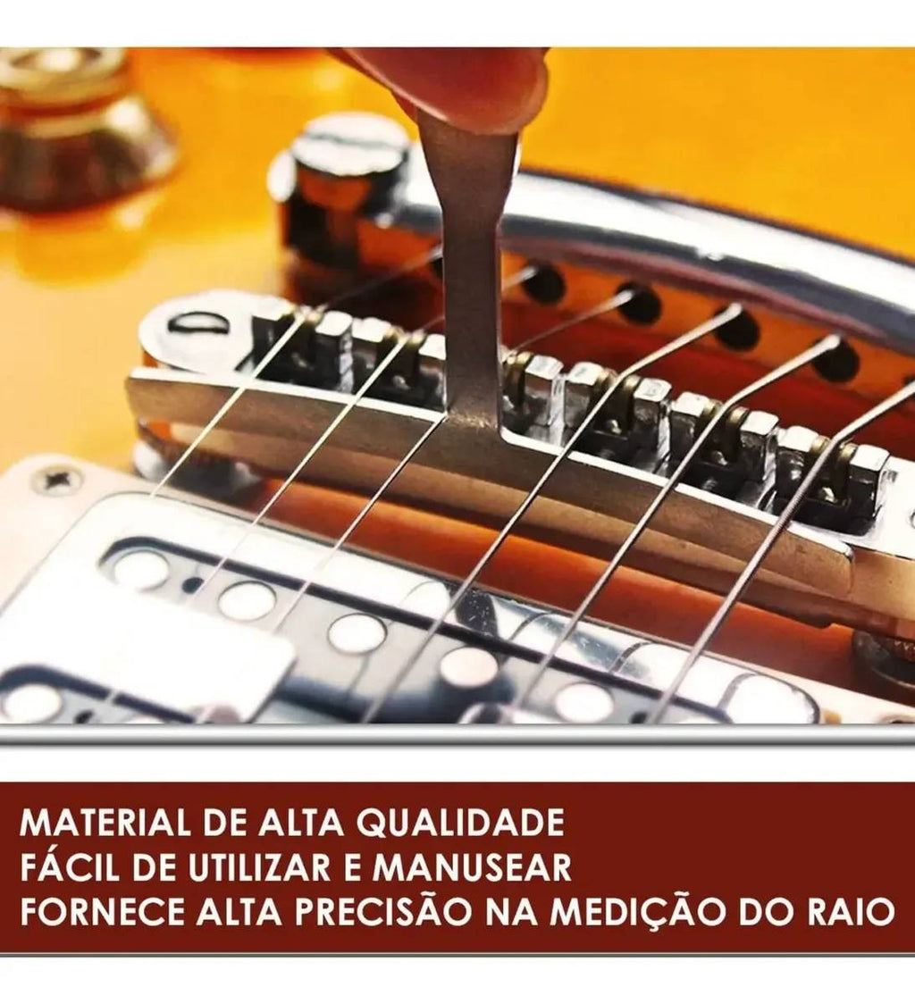 9 Chaves Regulagem Raio Escala Guitarra Luthier Gabarito Pro