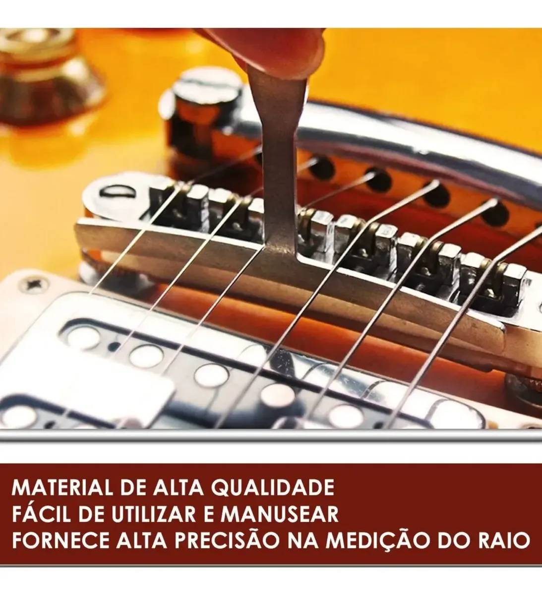 9 Chaves Regulagem Raio Escala Guitarra Luthier Gabarito Pro