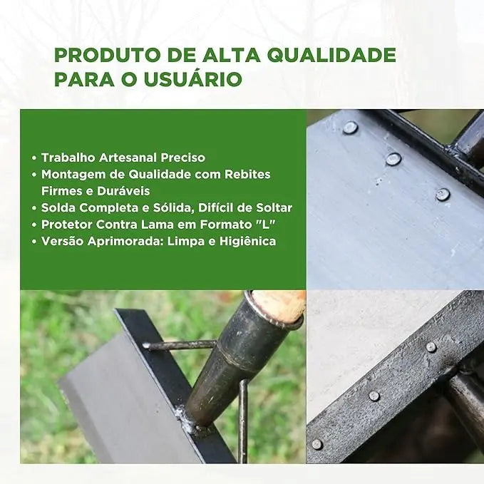 Pá Multifuncional Jardim Externo Capina Aço Inoxidável Plana