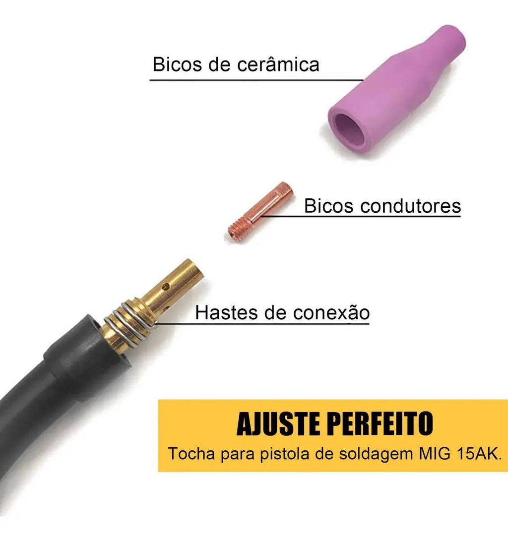 Kit De Bico De Soldagem Para Tochas Mb15, Construção Em