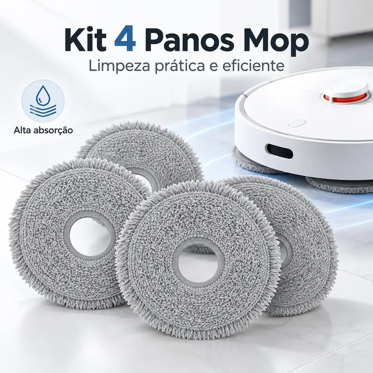 4 Panos Mop Para Robô Xiaomi S10+ S20+x10+ X20 Plus Pro Max