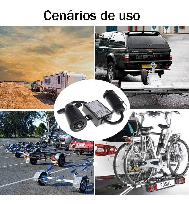 Tomada Adaptador Chicote Reboque Dodge Ram Padrão Usaxbrasil