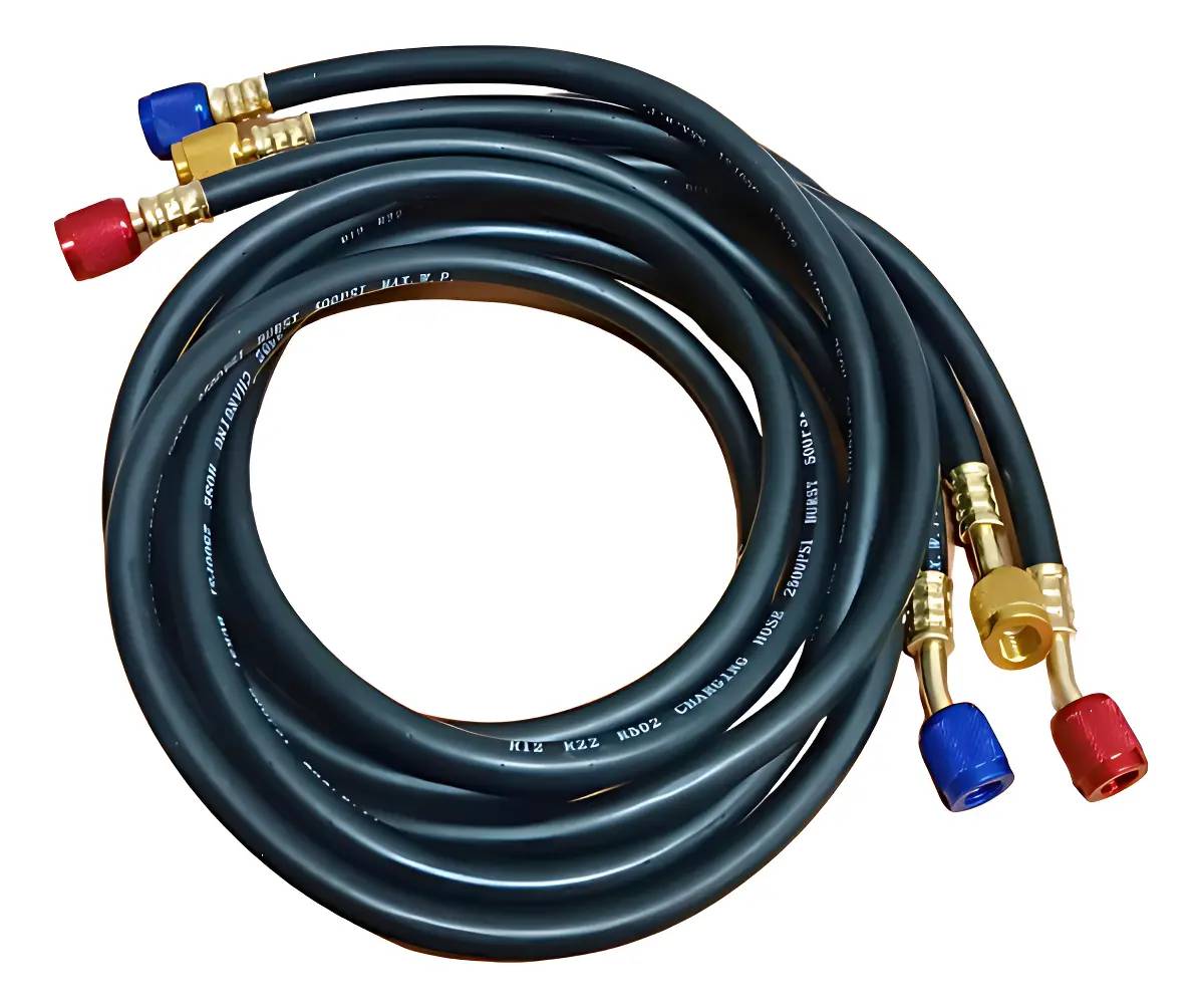 Conjunto Mangueira Manifold 150cm Preta Premium 1/4 R410a