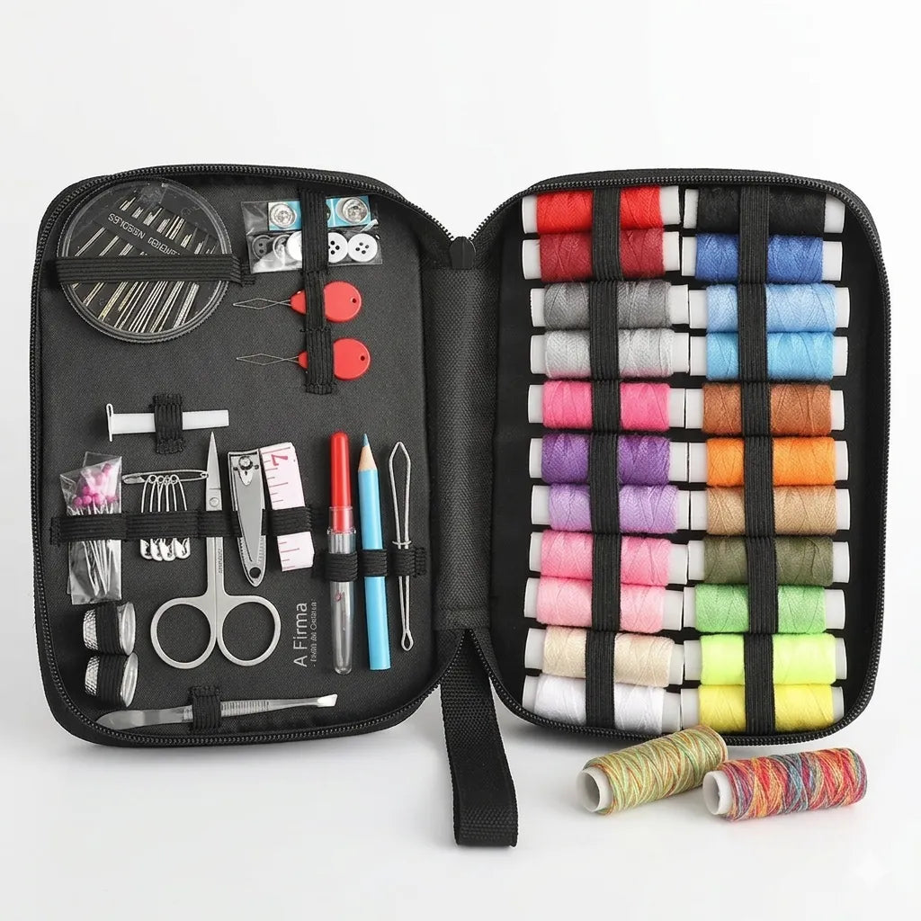 Kit De Costura Completo Com 96 Pcs Para Reparo E Estojo