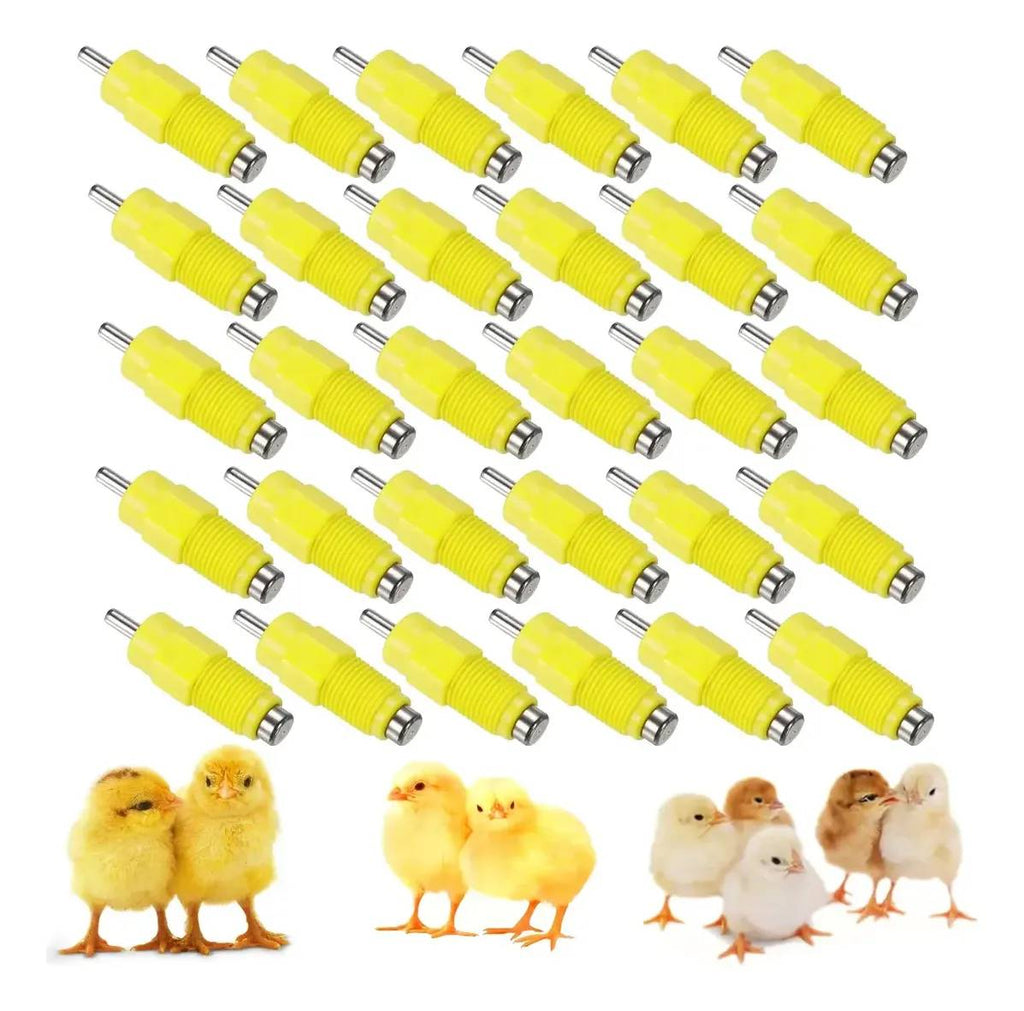 Kit 30 Bebedouro Automatico Aves Galinha Niple Amarelo