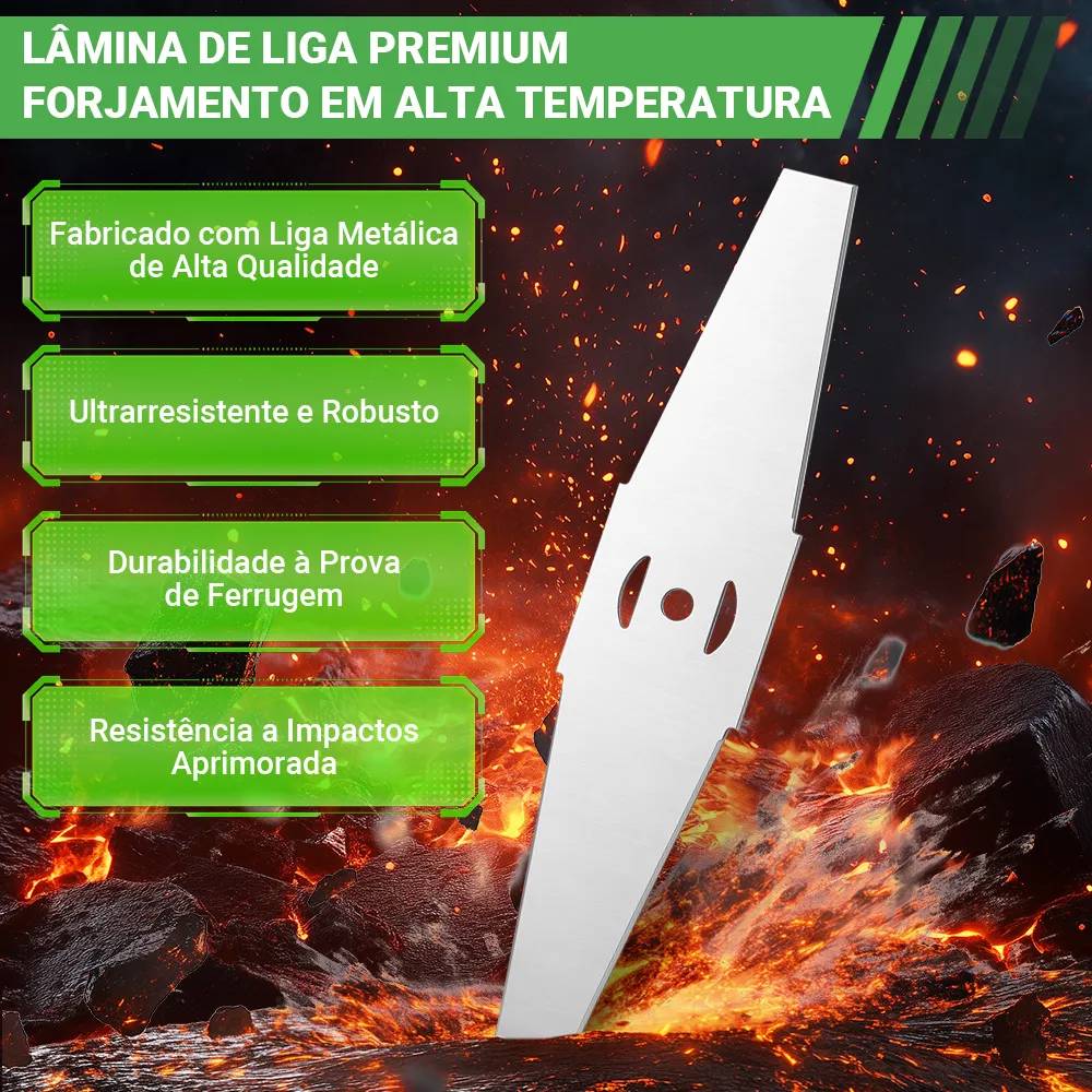 20x Lâminas Faca Metal Rocadeira Cortador De Gramas Bateria