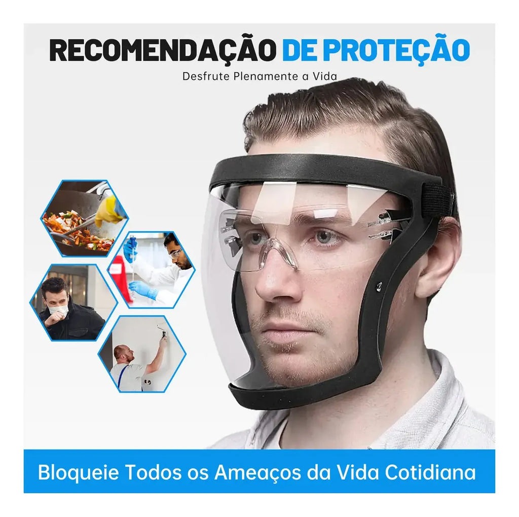 Mascara Para Proteçao Facial Visor Transparente
