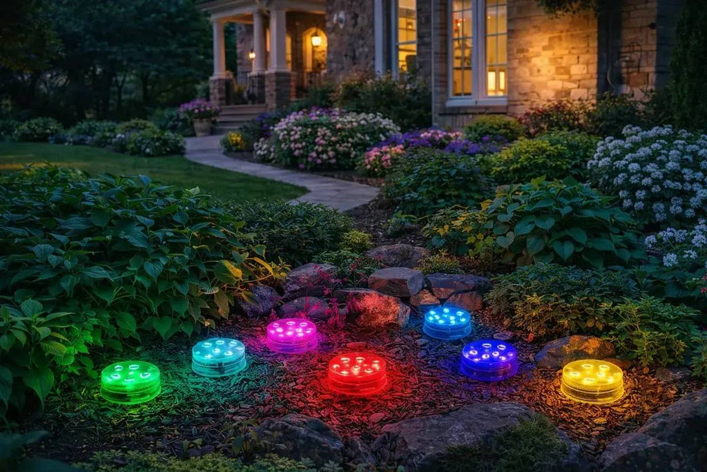 Kit 2 Luz Led Piscina Rgb Controle Remoto Pilha Ventosa