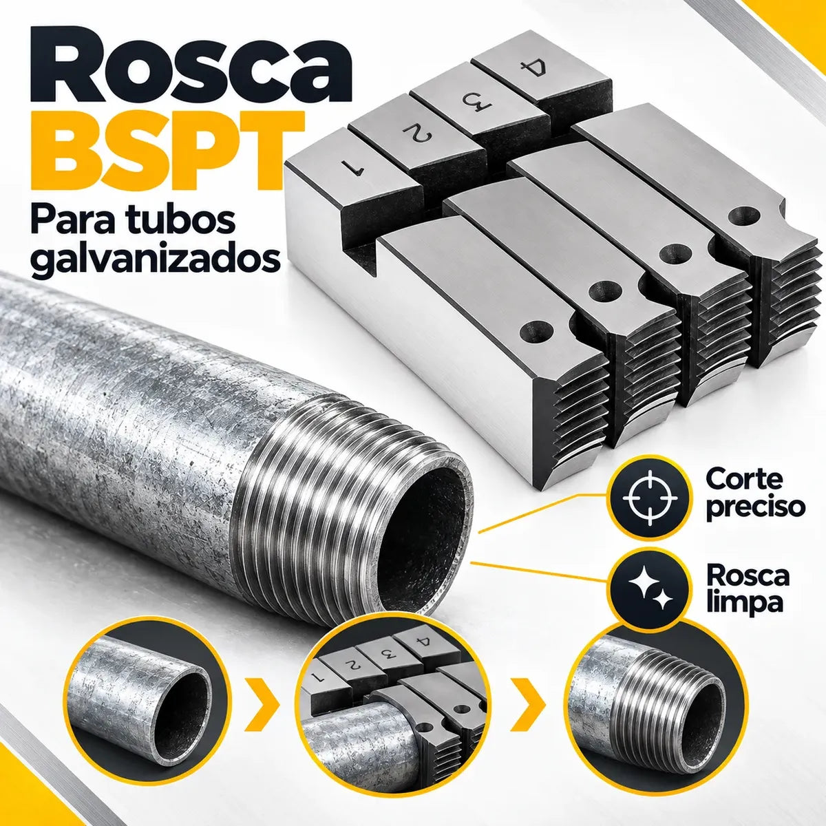 Jogo Cossinetes Rosqueadeira 212 A 4 Com 4 Unidades