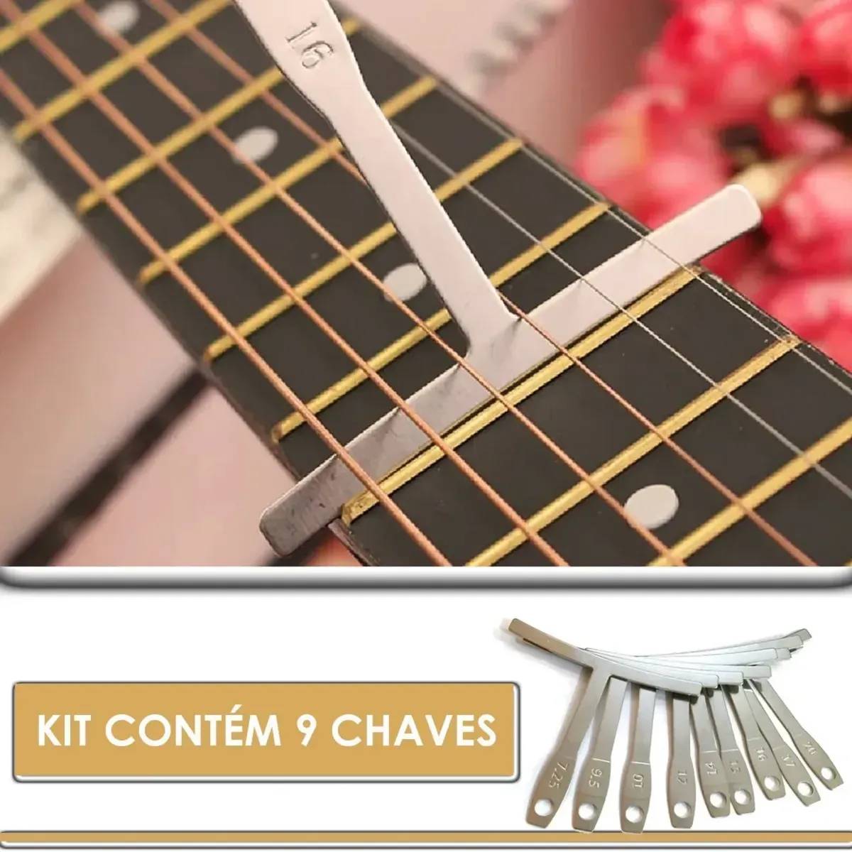 9 Chaves Regulagem Raio Escala Guitarra Luthier Gabarito Pro