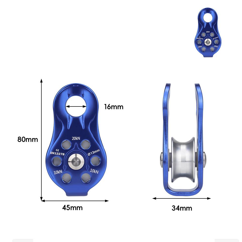 Polia Lateral Fixa 20kn Pequena Escalada Corda 8 A 13mm