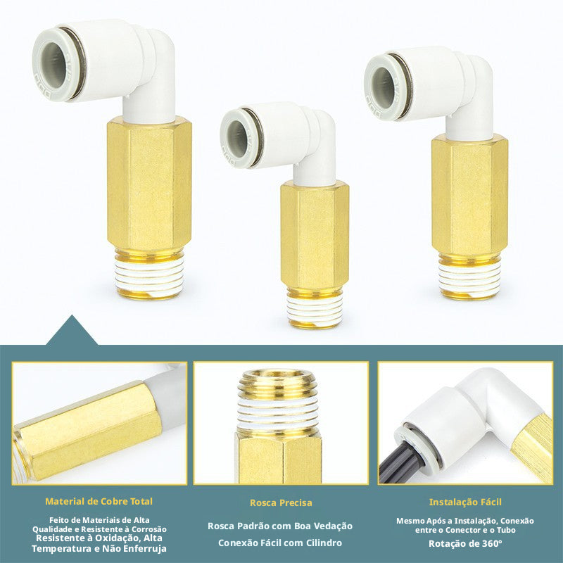 Conexão Pneumática Para Tubo 10mm Rosca 1/4 Smc Kq2w10-02s