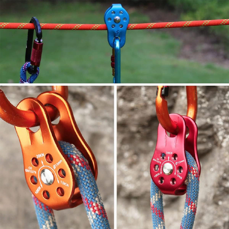 Polia Lateral Fixa 20kn Pequena Escalada Corda 8 A 13mm