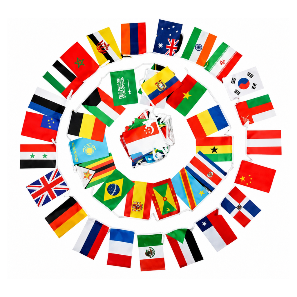 Bandeira Nacional De Cordas Banderine World Football 2026