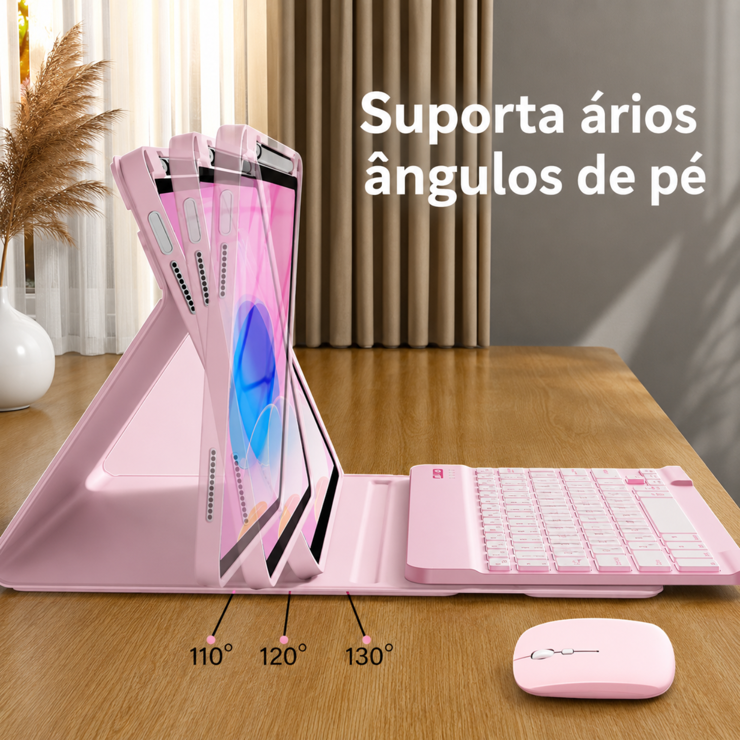 Capa + Mouse + Teclado + Caneta Para Ipad 10''/11'' Geração
