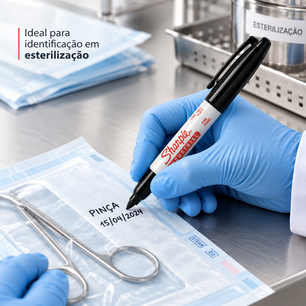 Caneta Marcadora Cme Identificação Esterilização Autoclave