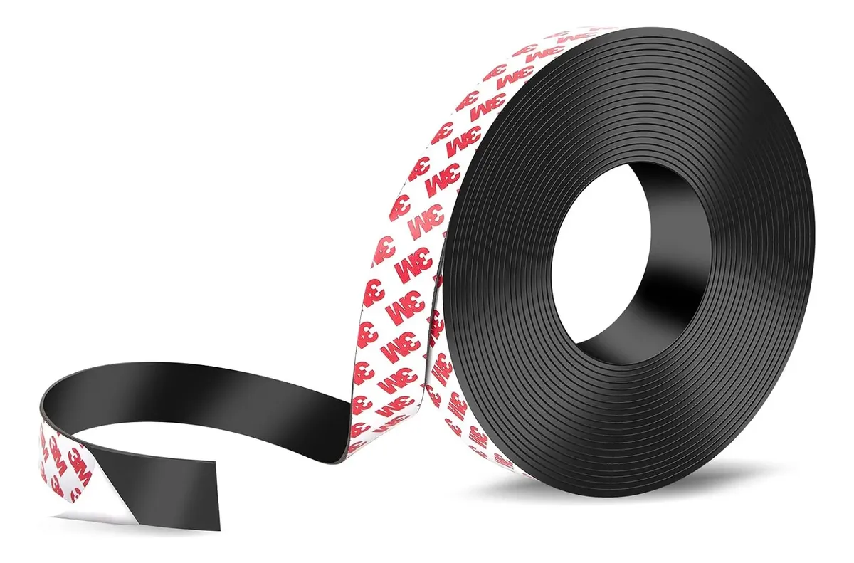 Perfil Magnético Adesivo 3M Fita Imã Flexível 15x2mm 10mts