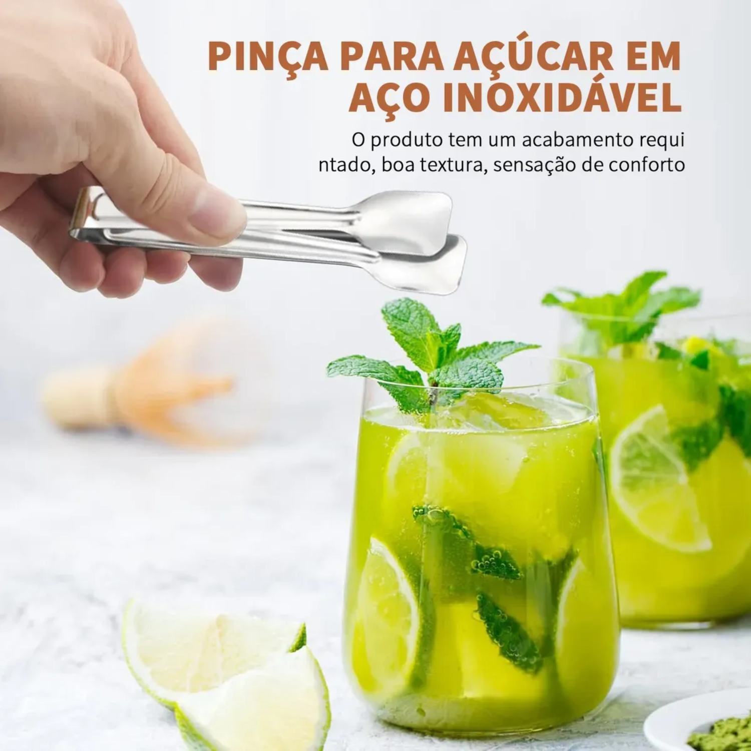 Pegador De Salada Gelo Frios Salgado Aço Inox 18cm 10 Peças