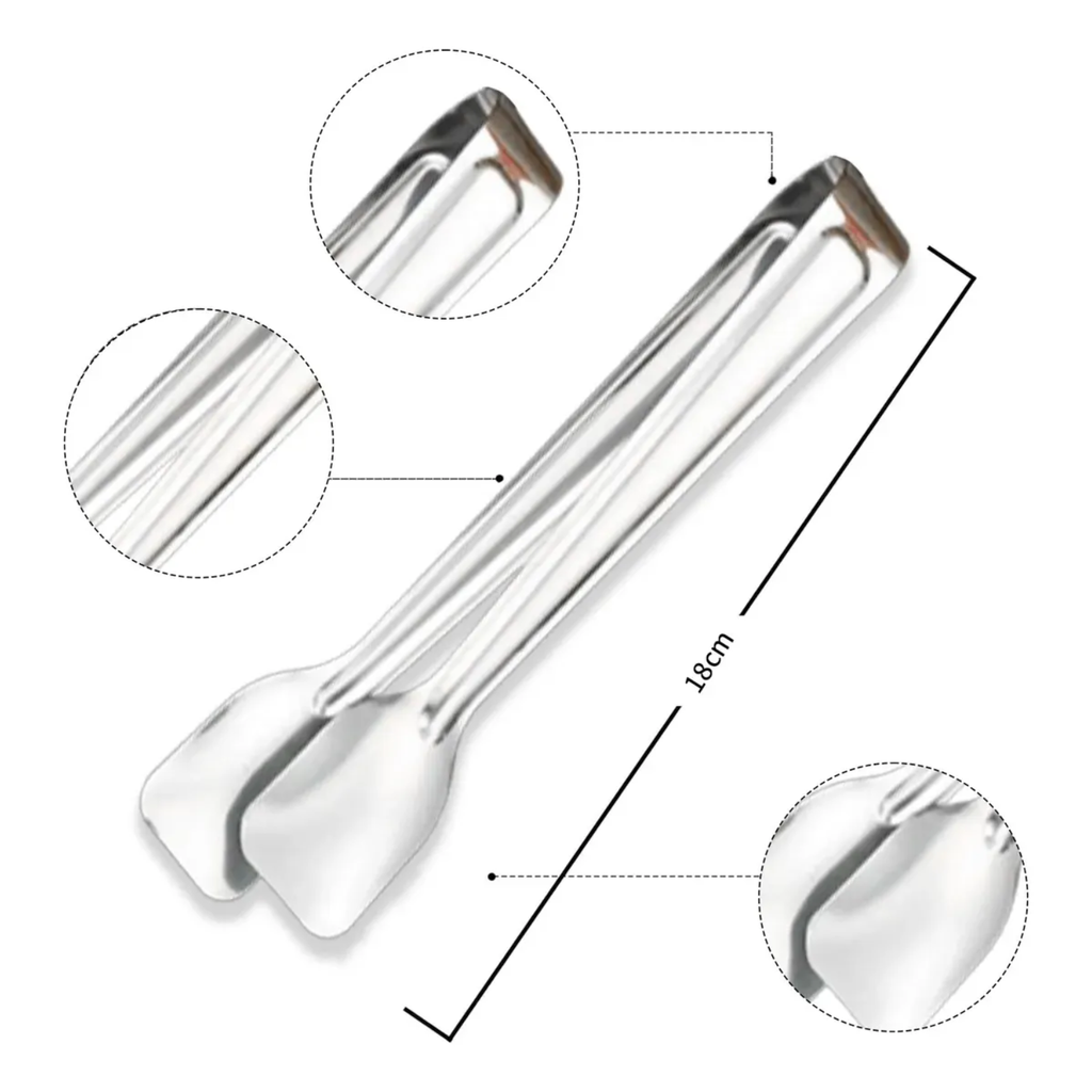 Pegador De Salada Gelo Frios Salgado Aço Inox 18cm 10 Peças
